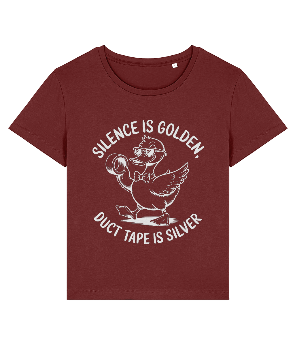 Tricou damă „Silence is golden, duct tape is silver” - imagine 7