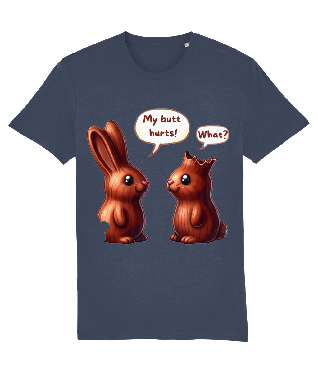 Tricou barbati My butt hurts cadou amuzant personalizat de Paste cu iepurasi