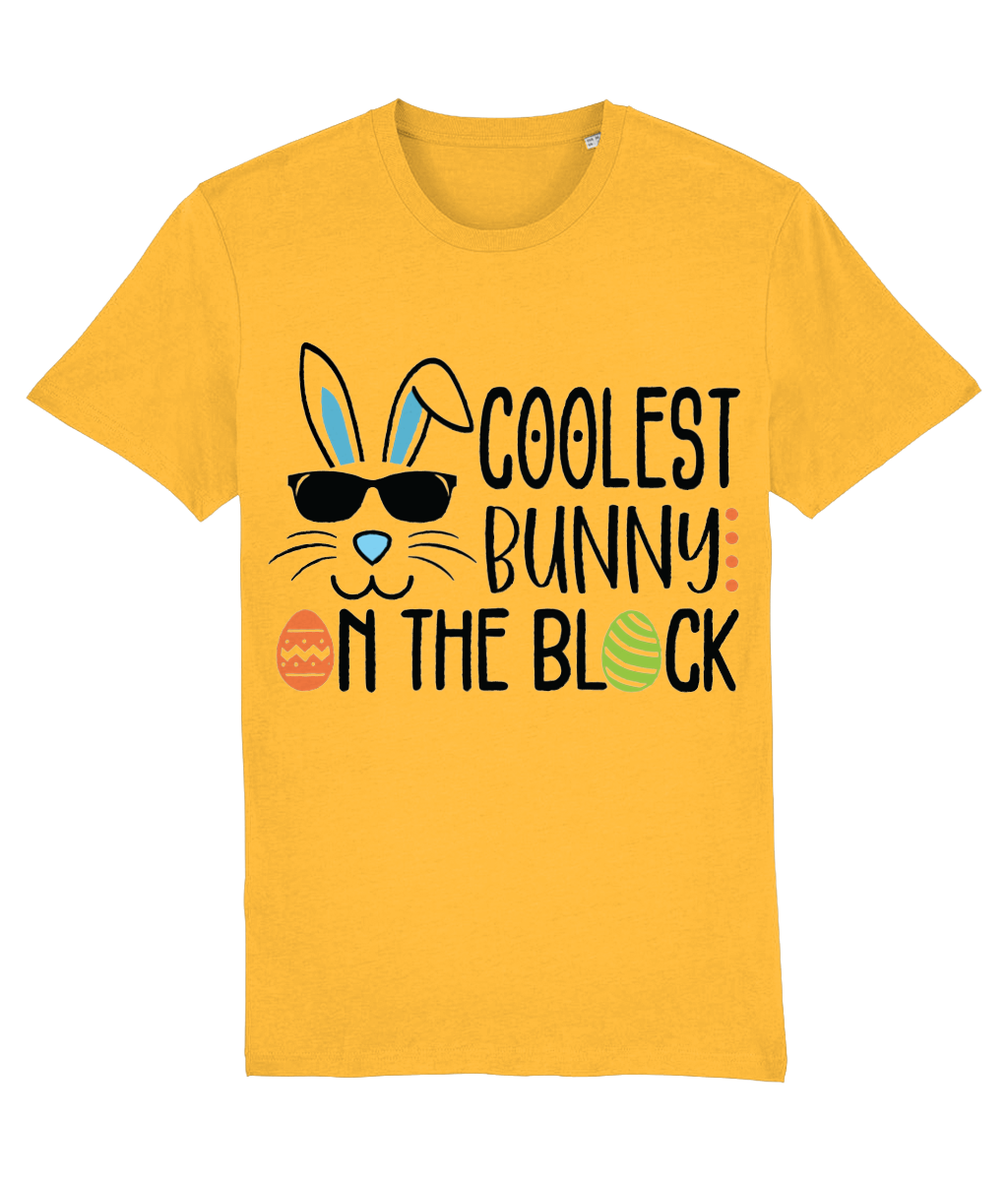 Tricou barbati Coolest bunny in the block cadou personalizat amuzant de Paste