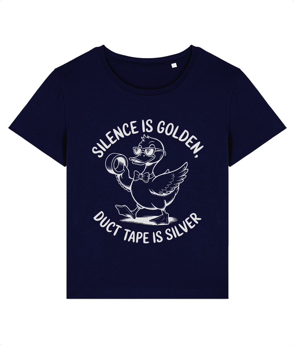 Tricou damă „Silence is golden, duct tape is silver” - imagine 4