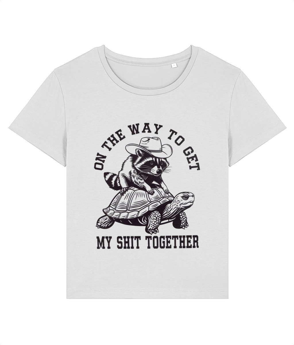 Cadou personalizat amuzant pentru femei iubitoare de umor si sarcasm On the way to get my shit together