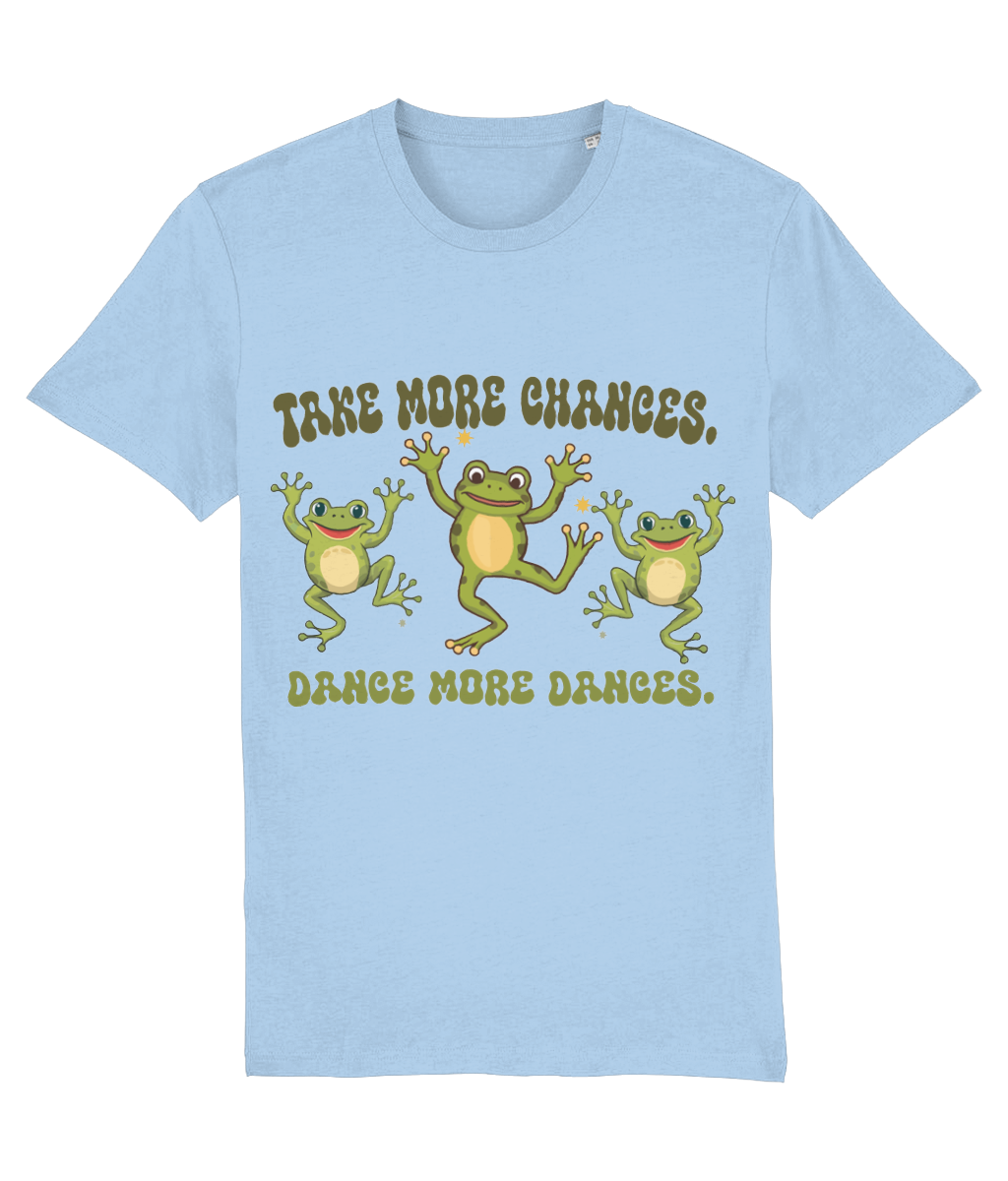 Tricou barbati cadou personalizat pentru iubitorii de dans si distractie Take more chances dance more dances