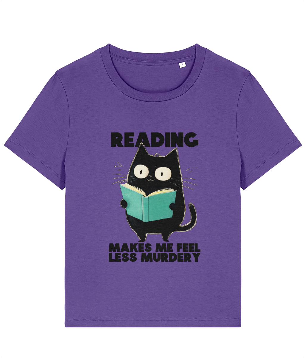 Tricou damă „Reading makes me feel less murdery” - imagine 3