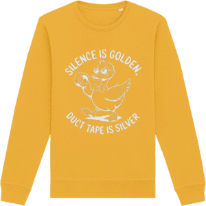 Bluză unisex „Silence is golden, duct tape is silver”