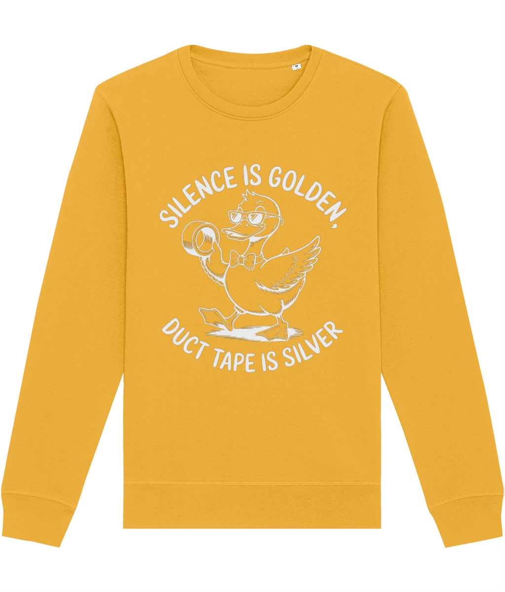 Bluză unisex „Silence is golden, duct tape is silver” - imagine 2