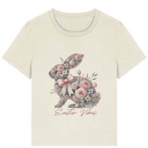 Tricou damă „Iepuraș cu flori de primăvară”