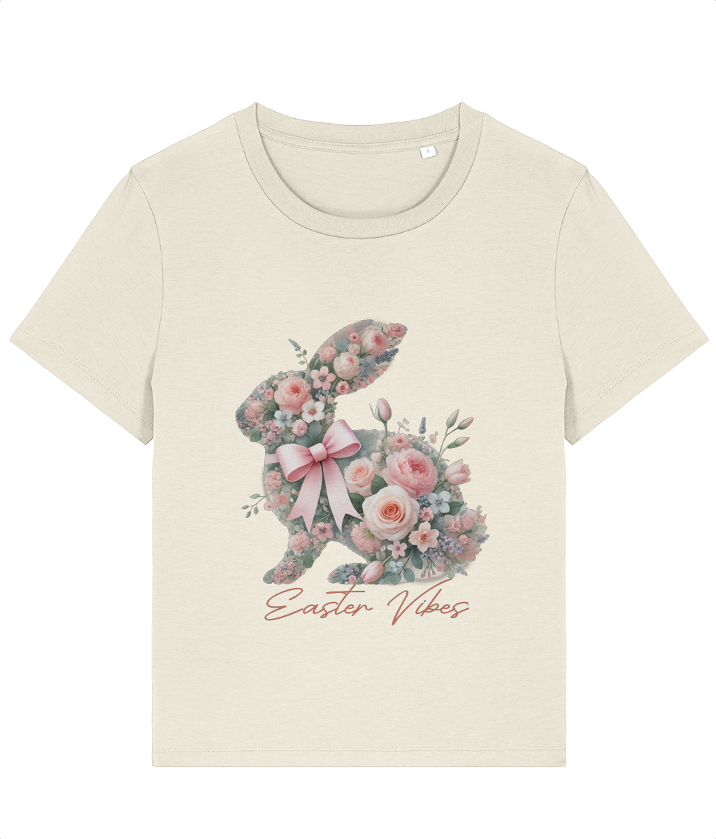 Tricou dama Iepurasi cu flori de primavara cadou personalizat amuzant