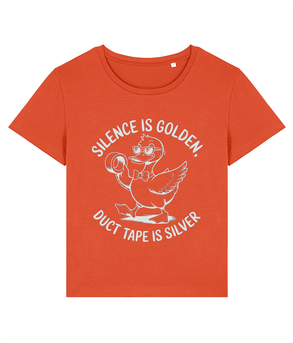 Tricou damă „Silence is golden, duct tape is silver” - imagine 5