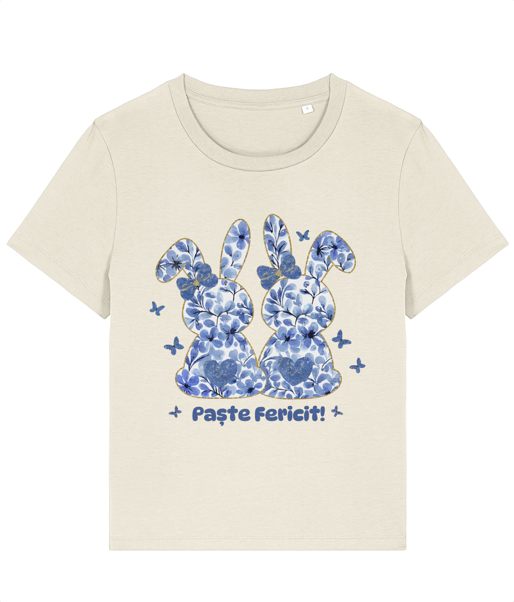 Tricou damă „Paște fericit” cu iepurași - imagine 4