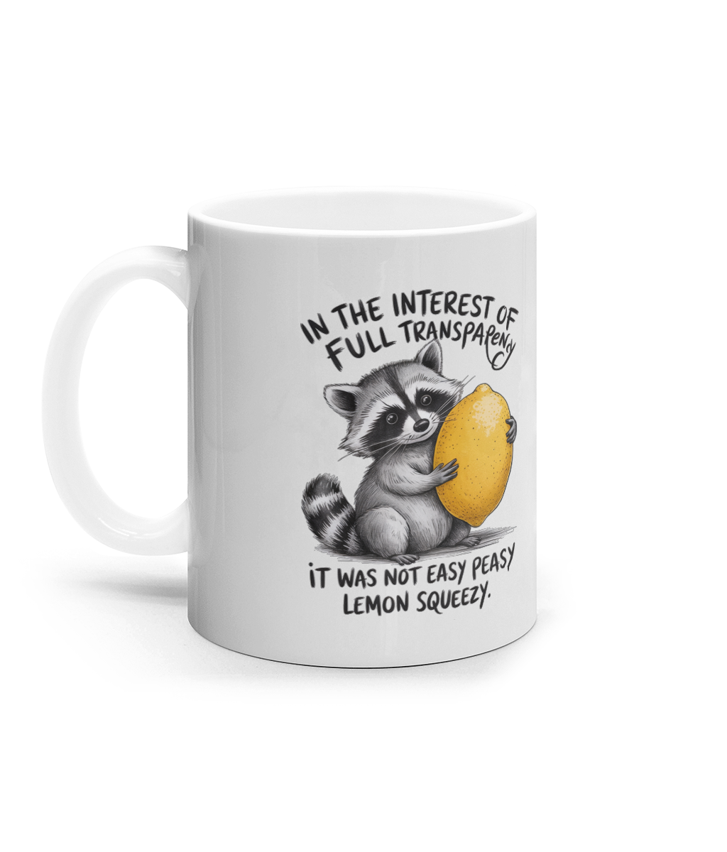 Cana ceramica alba cadou personalizat amuzant It was not easy peasy