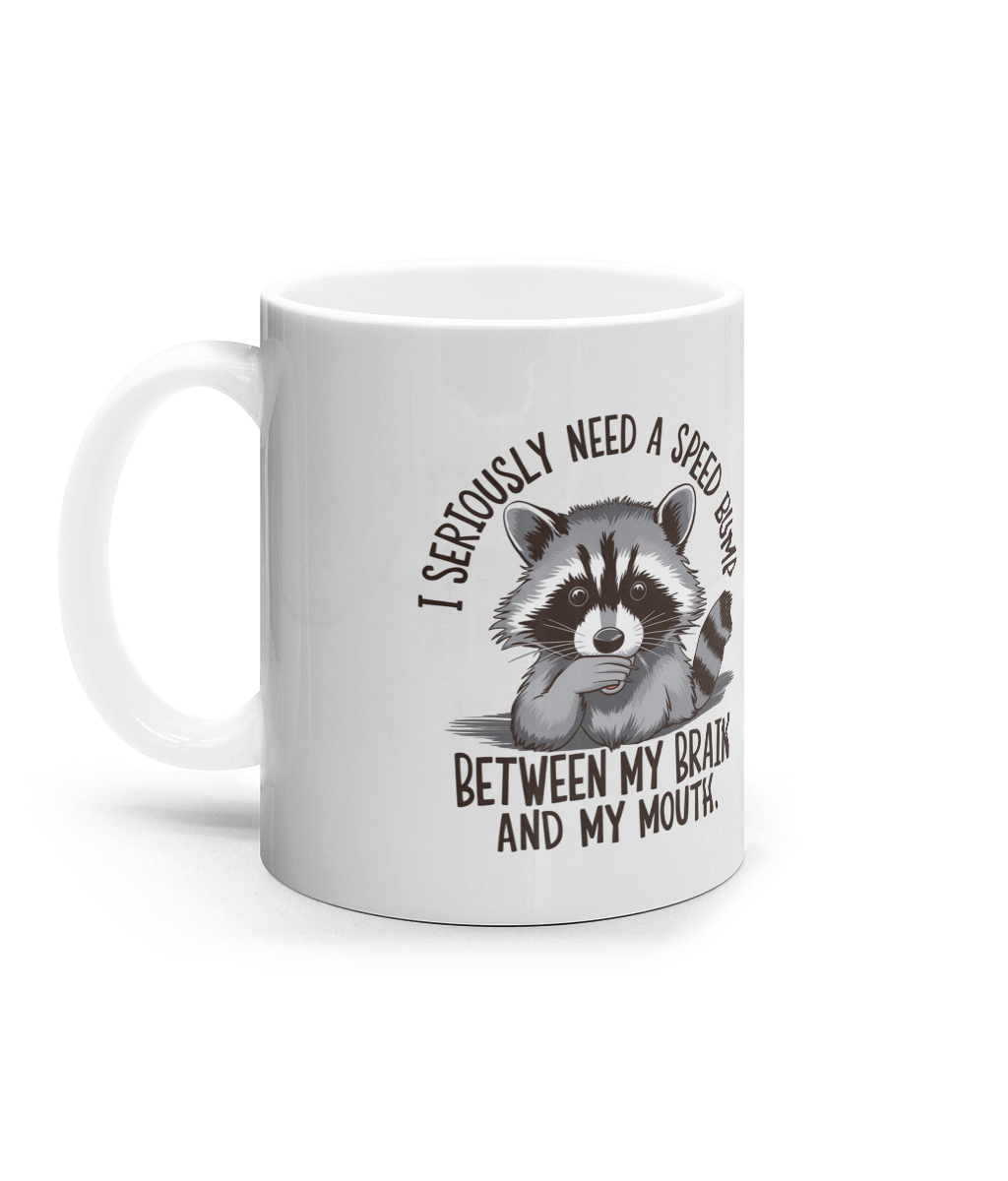 Cana ceramica alba cadou personalizat pentru iubitorii de sarcasm si barfa care spun ce gandesc