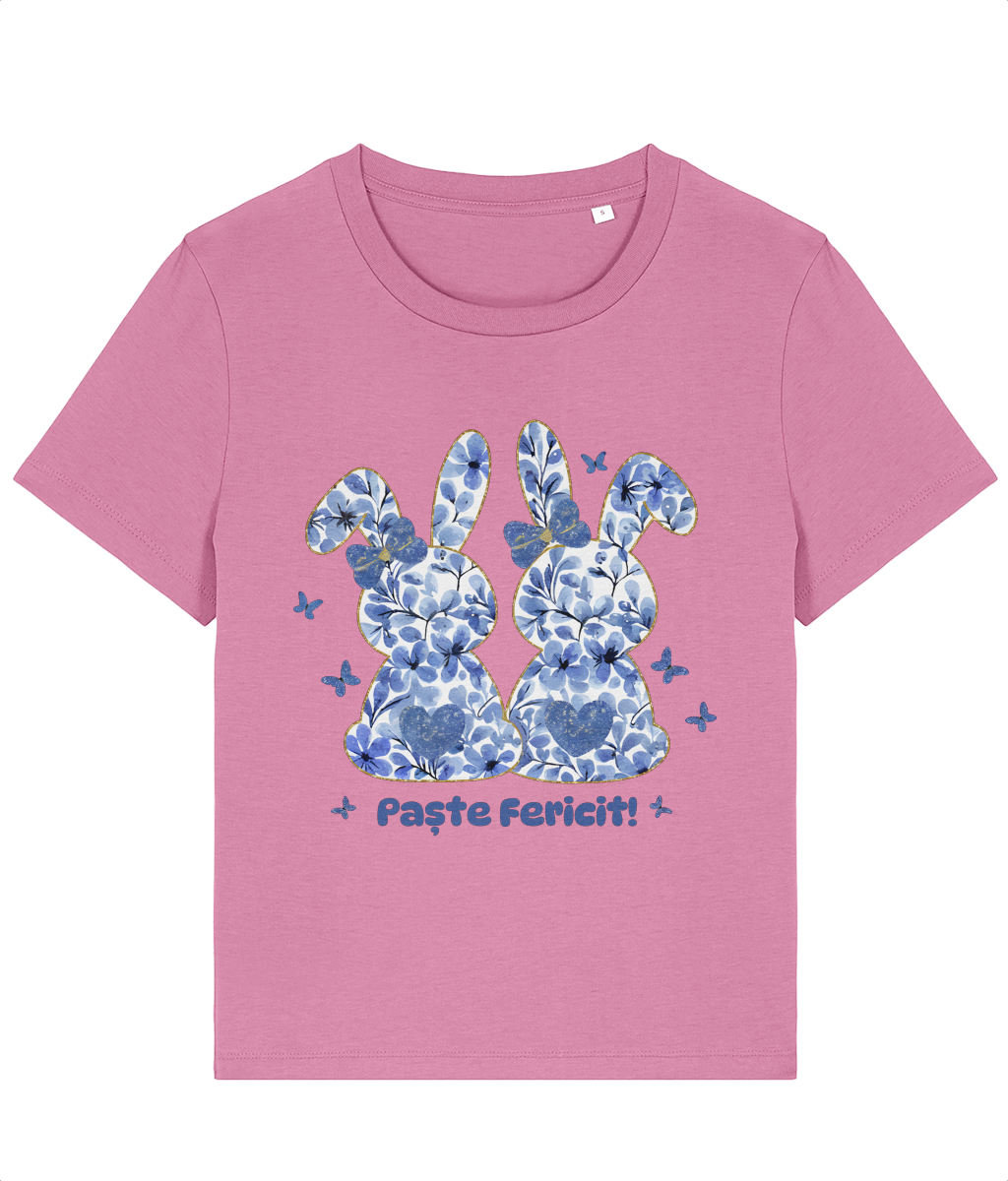 Tricou damă „Paște fericit” cu iepurași - imagine 6