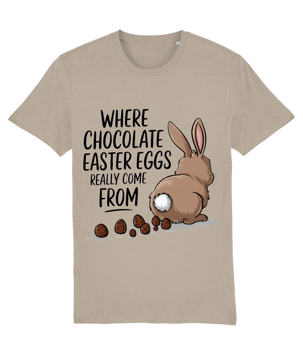 Tricou bărbați „Where chocolate Easter Eggs really come from” - imagine 10