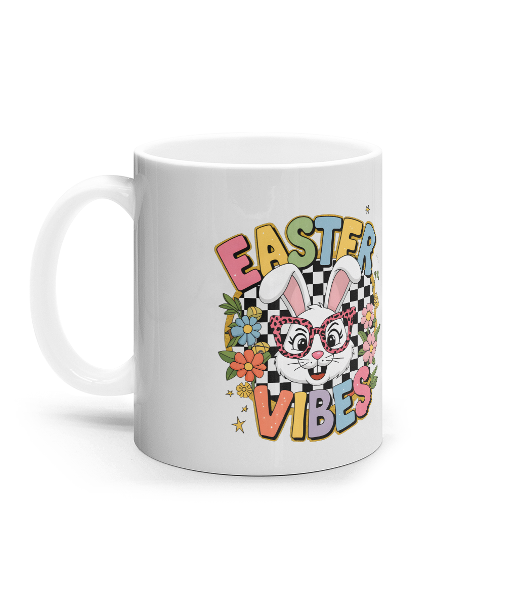 Cana ceramica alba easter vibes cadou amuzant personalizat de Paste
