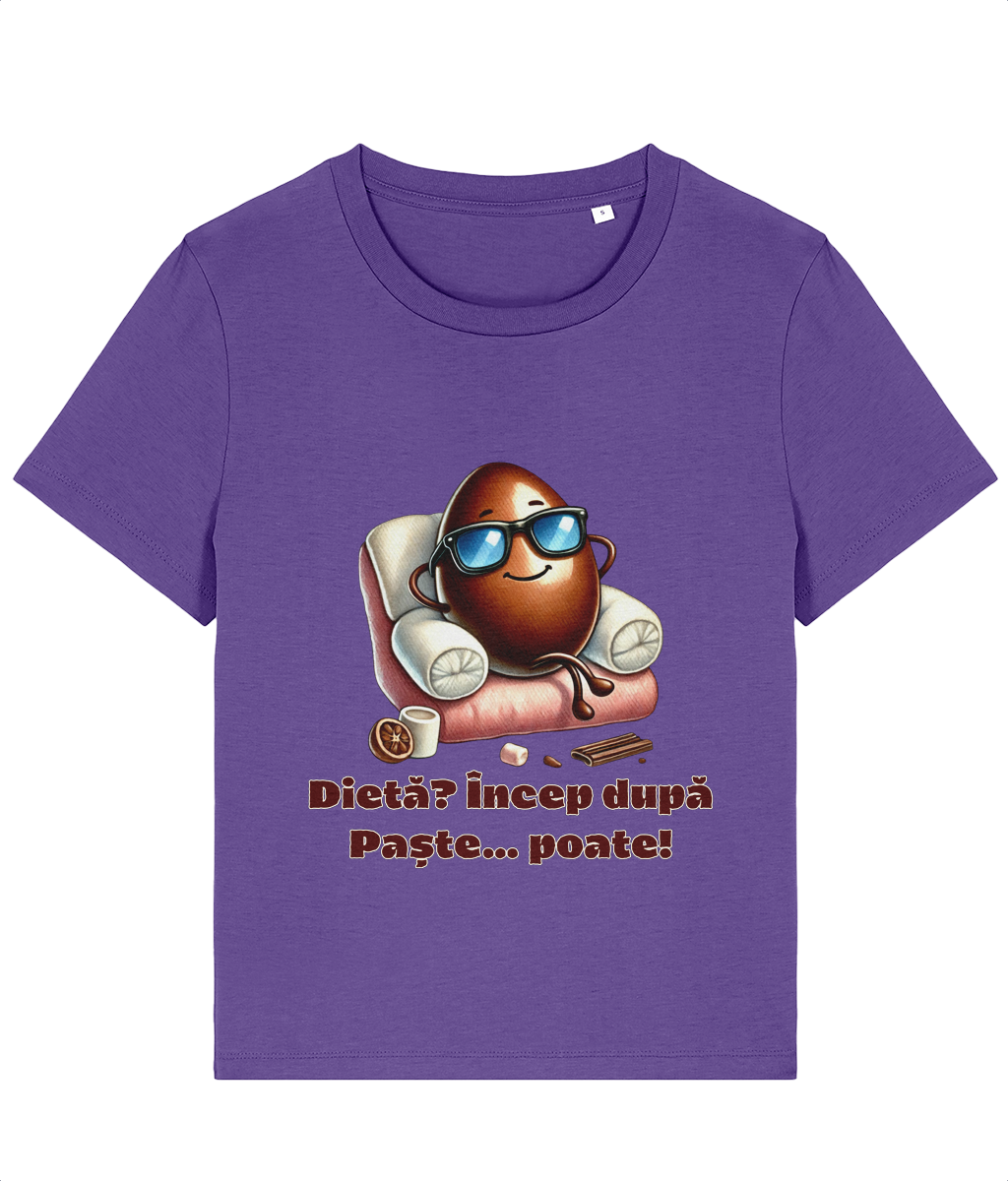 Tricou damă „Dietă? Încep după Paște... poate!” - imagine 3