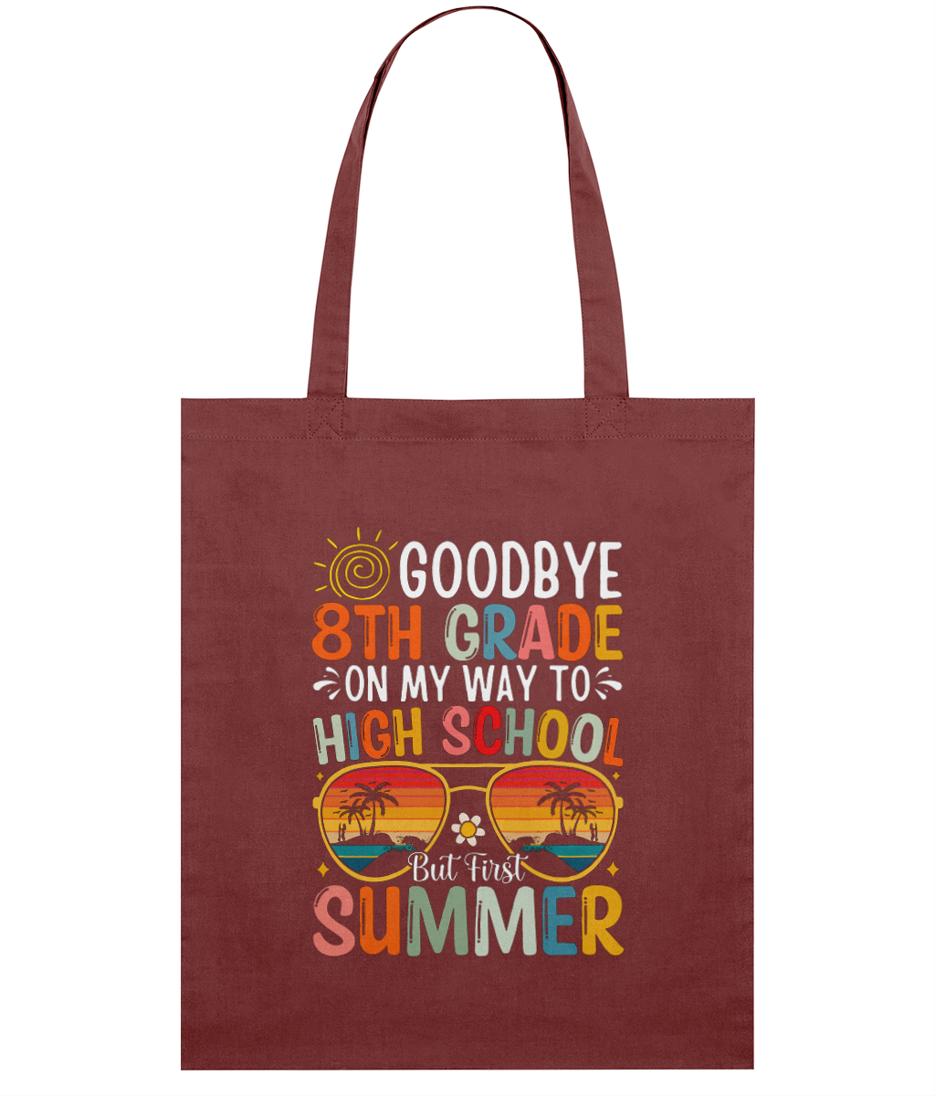 Sacosa din bumbac personalizata cadou amuzant pentru absolventii clasei a 8 a de gimnaziu baieti si fete