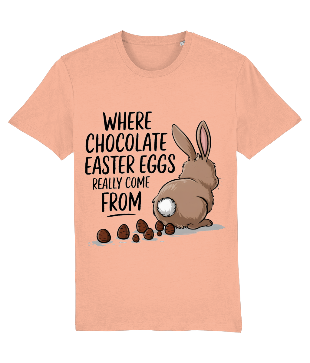 Tricou bărbați „Where chocolate Easter Eggs really come from” - imagine 9