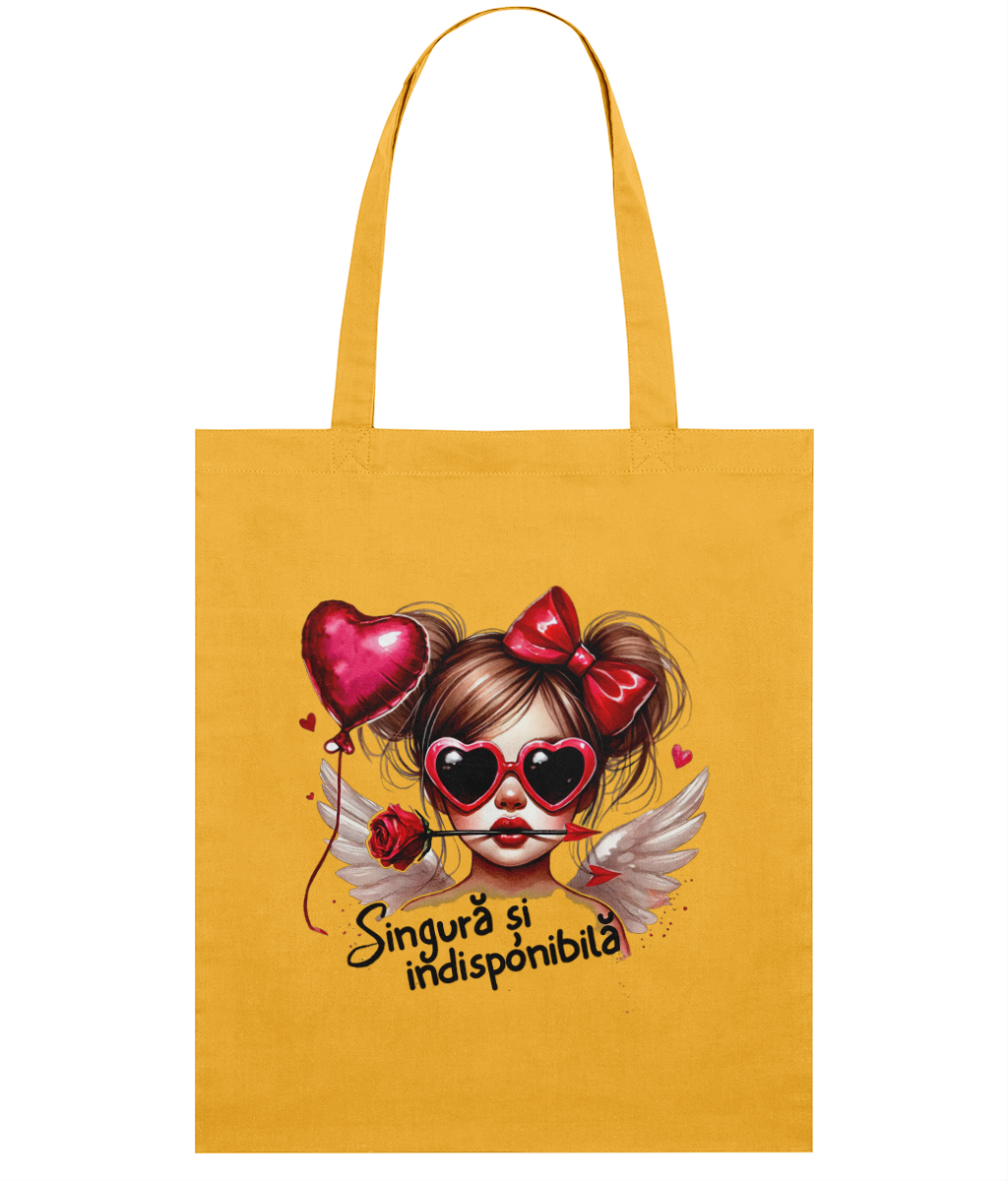 Sacoșă din bumbac „Singură și Indisponibilă” - imagine 3
