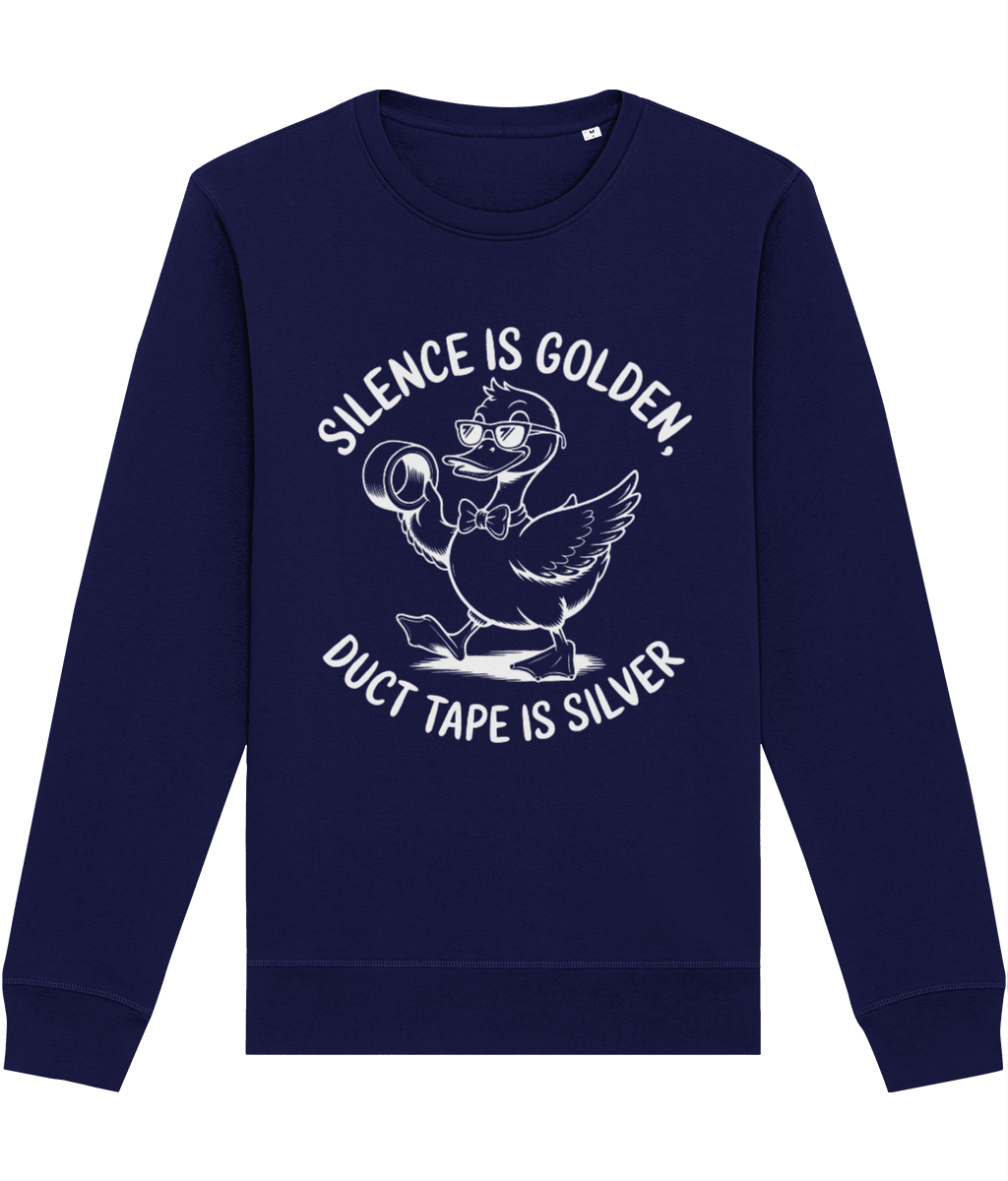 Bluză unisex „Silence is golden, duct tape is silver” - imagine 4