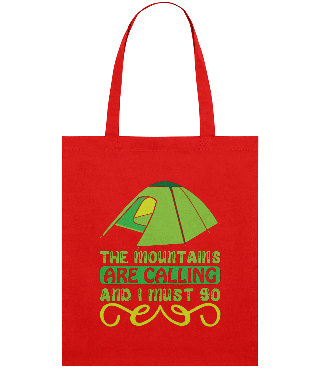 Sacoșă din bumbac „The mountains are calling and I must go” - imagine 4