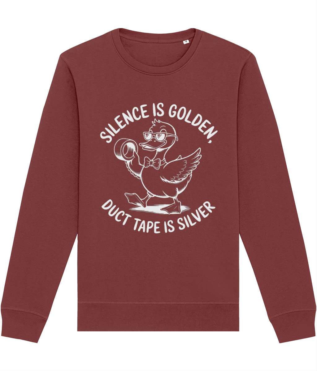 Bluză unisex „Silence is golden, duct tape is silver” - imagine 6