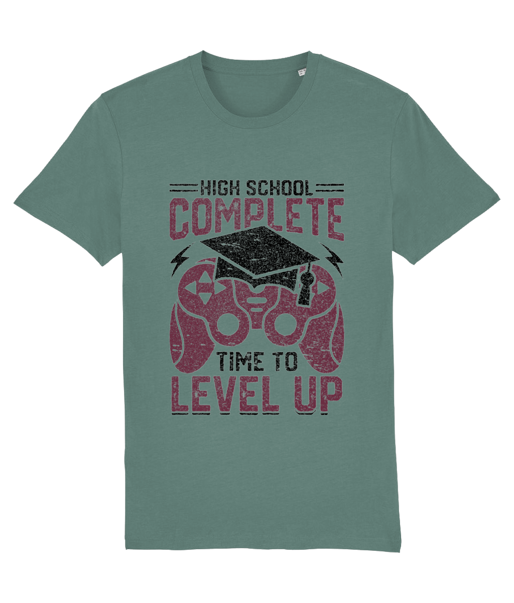 Tricou „High school complete. Time to level up” - imagine 6