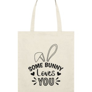 Sacoșă din bumbac „Somebunny loves you”