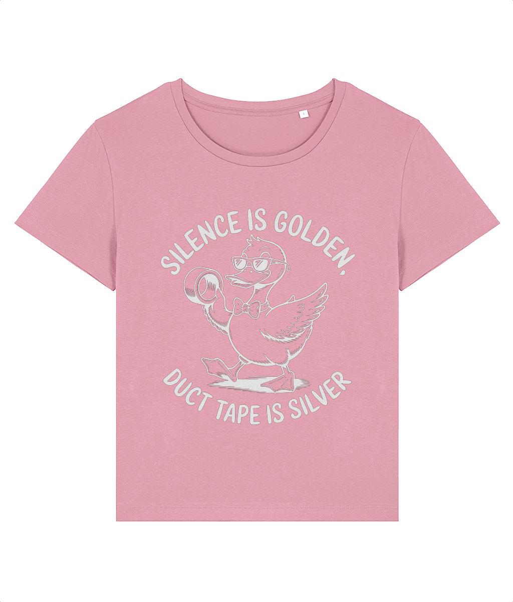 Tricou damă „Silence is golden, duct tape is silver” - imagine 6