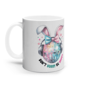 Cană ceramică albă „Don’t worry be hoppy”