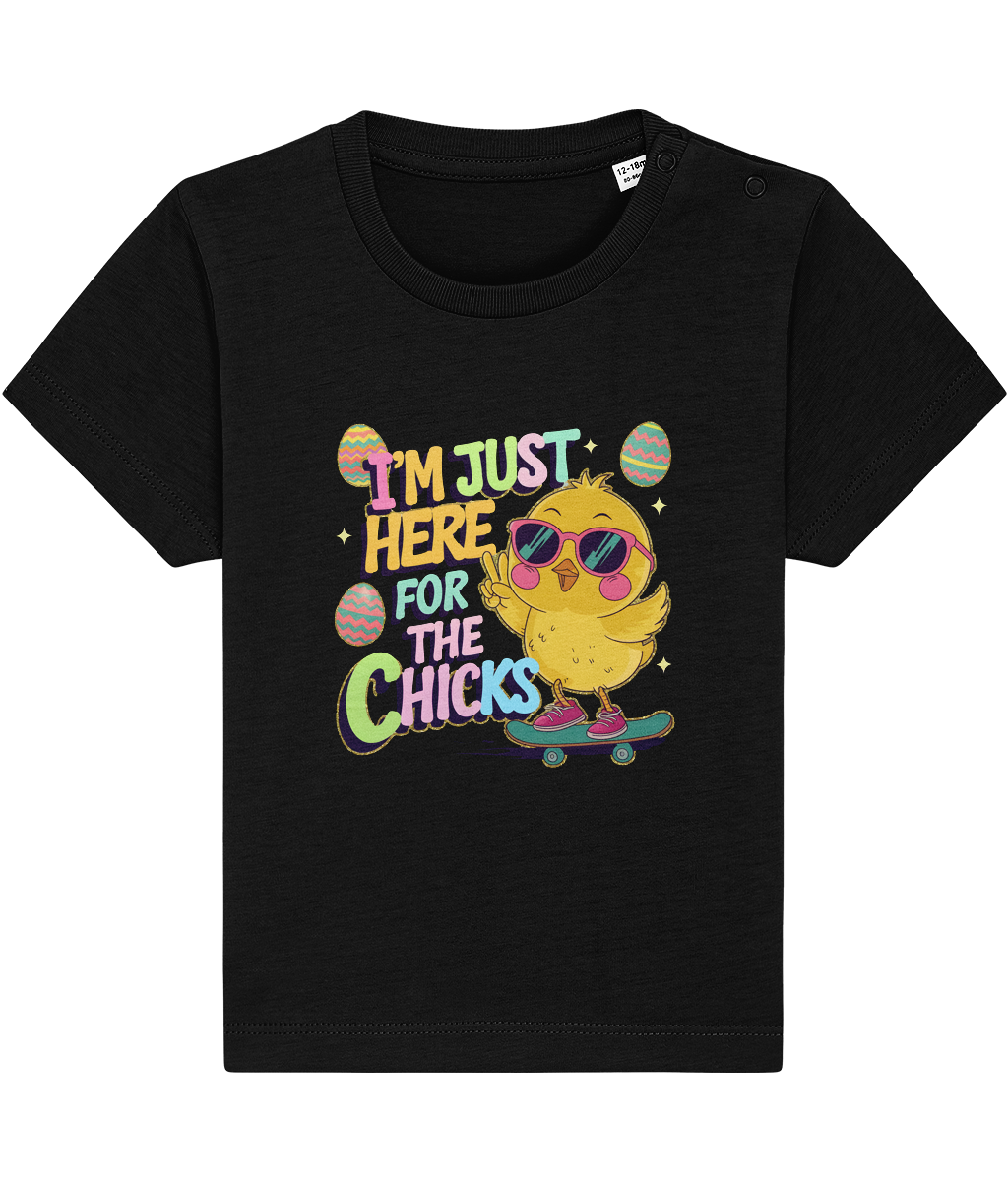 Tricou bebeluși „I'm just here for the chicks” - imagine 8