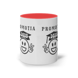 Cană ceramică colorată la interior „Promoția 2025”