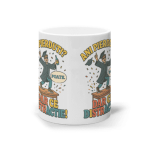 Cană ceramică albă „Ani pierduți? Poate. Dar ce distracție!”