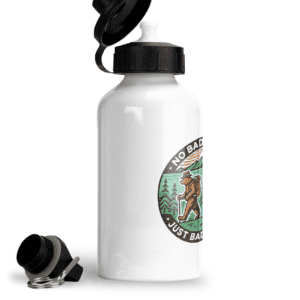 Bidon sport din aluminiu „No bad trails, just bad knees”