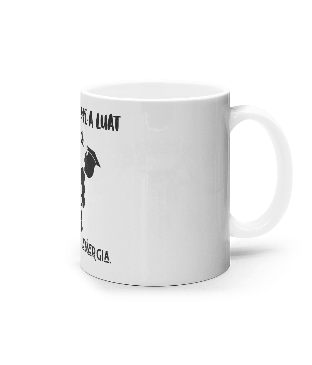 Cană ceramică albă „Educația mi-a luat tot” - imagine 2