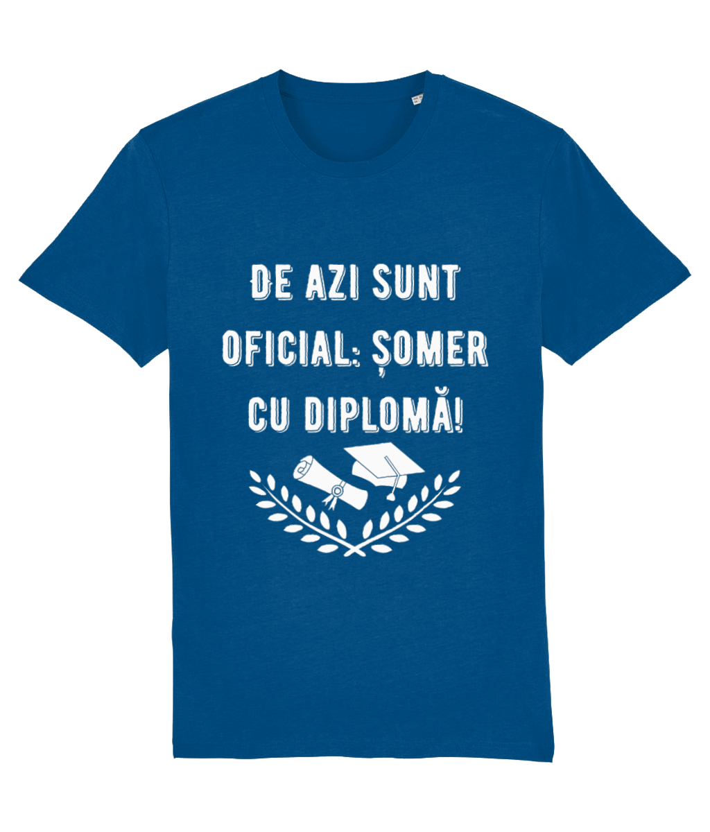 Tricou unisex „Șomer cu diplomă” - imagine 2