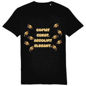 Tricou unisex „Copiat curat. Absolvit elegant”