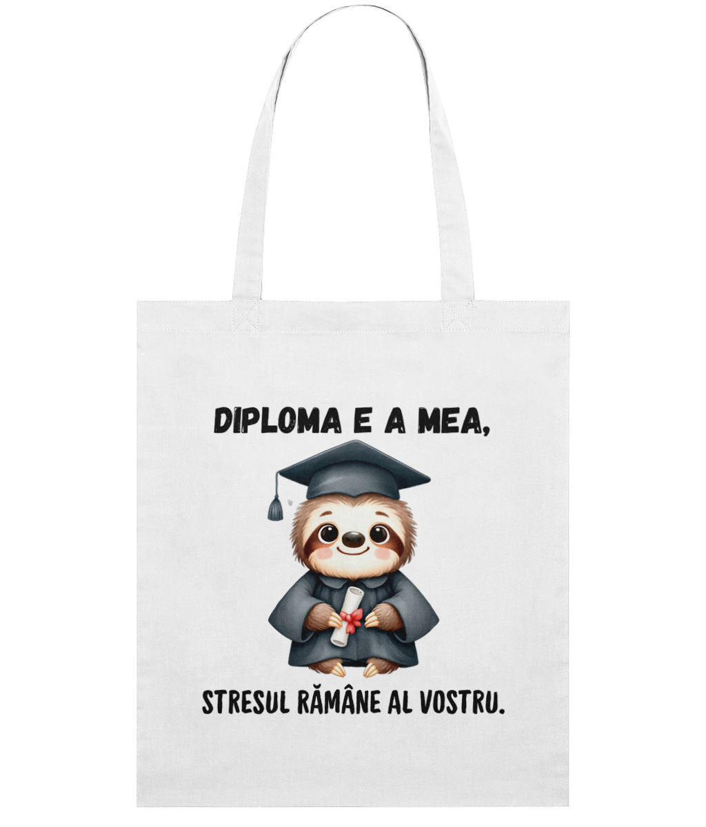 Sacoșă din bumbac „Diploma e a mea” - imagine 3