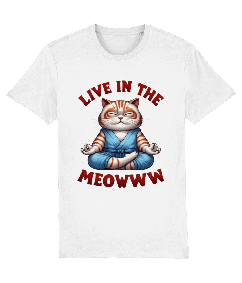 Tricou unisex „Live in the meowww” - imagine 2