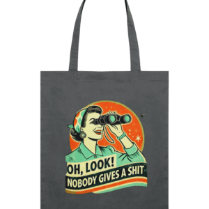 Sacoșă din bumbac „Nobody gives a shit”