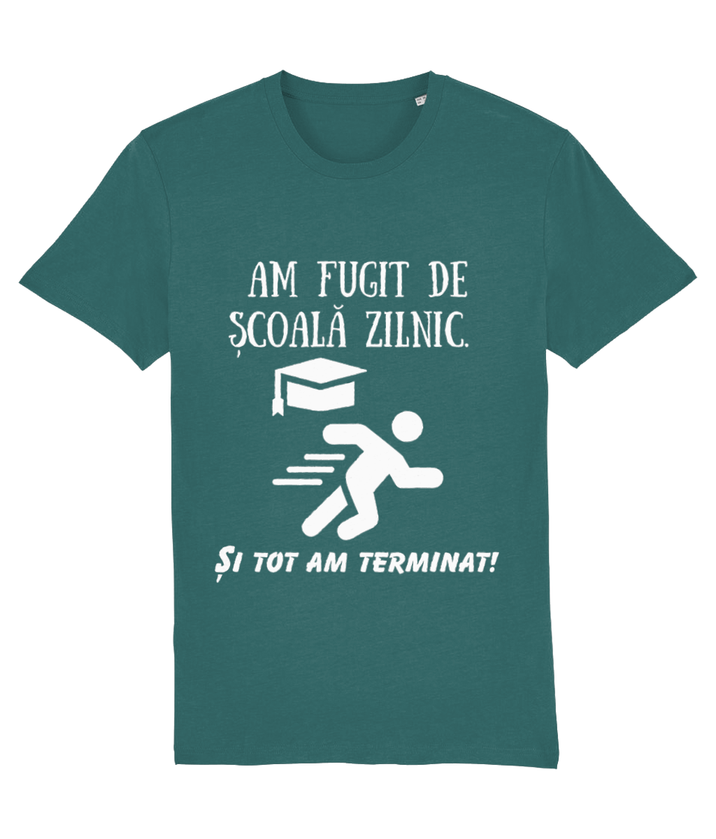 Tricou unisex „Am fugit de școală zilnic” - imagine 9