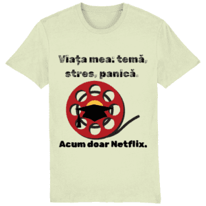 Tricou unisex „Viața mea: temă, stres, panică”
