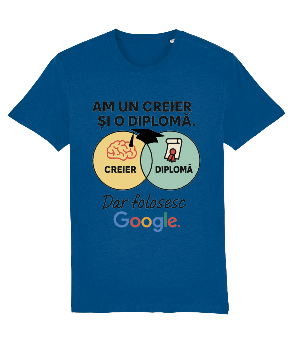 Tricou unisex „Creier și diplomă” - imagine 4