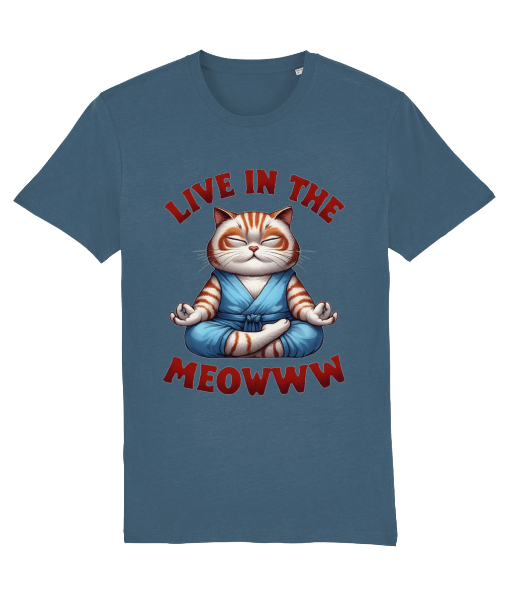 Tricou unisex „Live in the meowww” - imagine 3