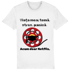 Tricou unisex „Viața mea: temă, stres, panică”