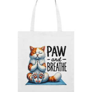 Sacoșă din bumbac „Paw and breathe”