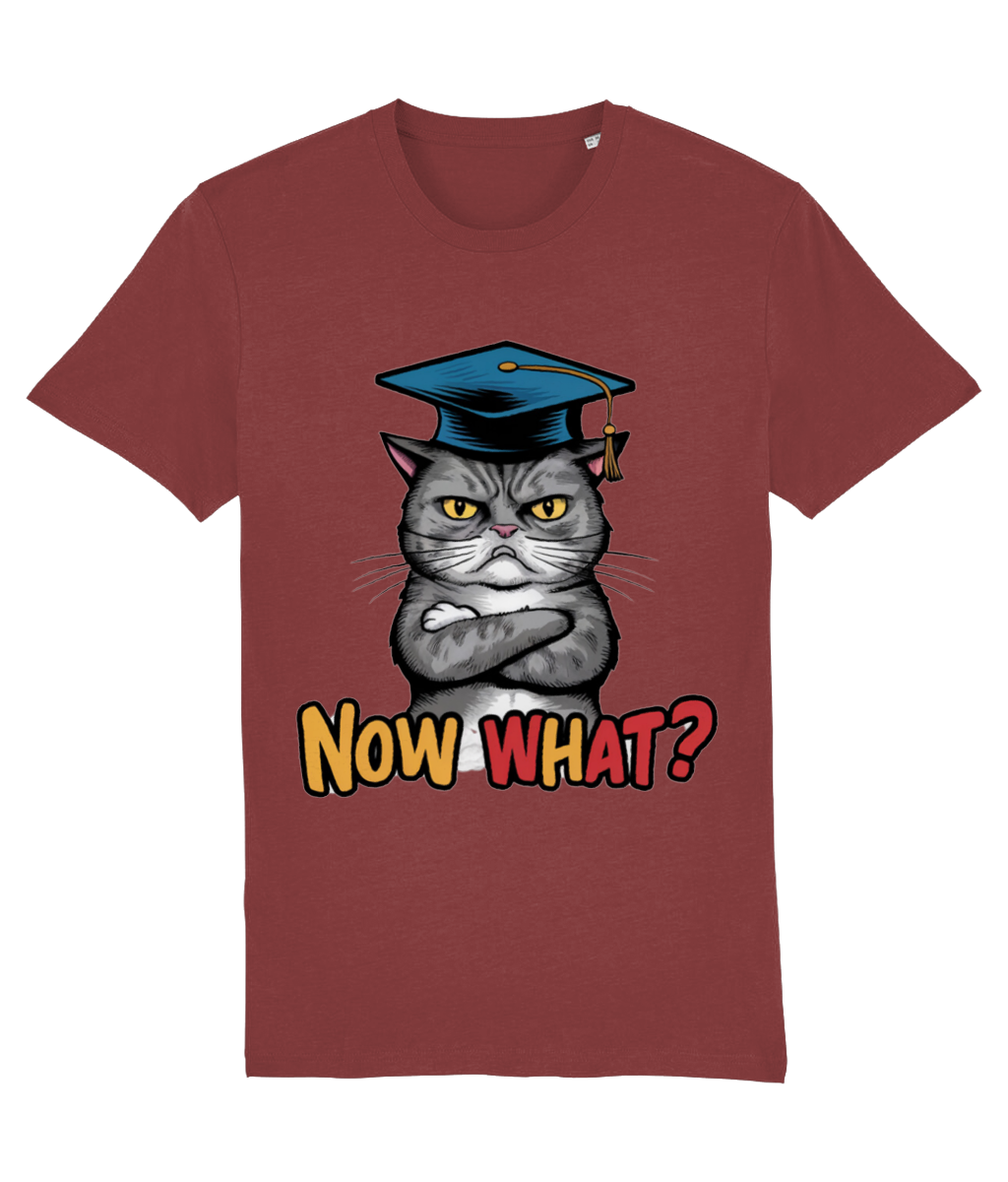 Tricou pentru absolvenți nedumeriți „Now what?” - imagine 8