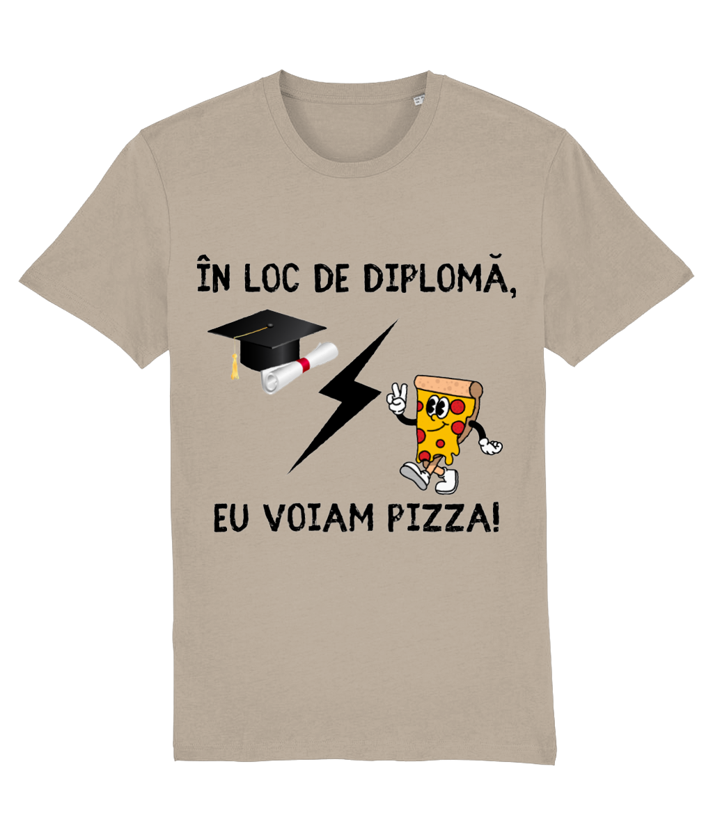 Tricou unisex „În loc de diplomă, eu voiam pizza” - imagine 8