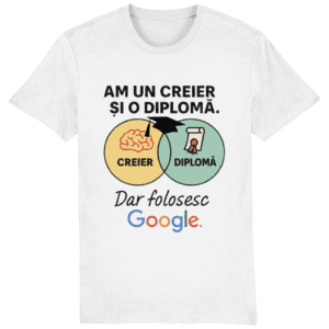 Tricou unisex „Creier și diplomă”
