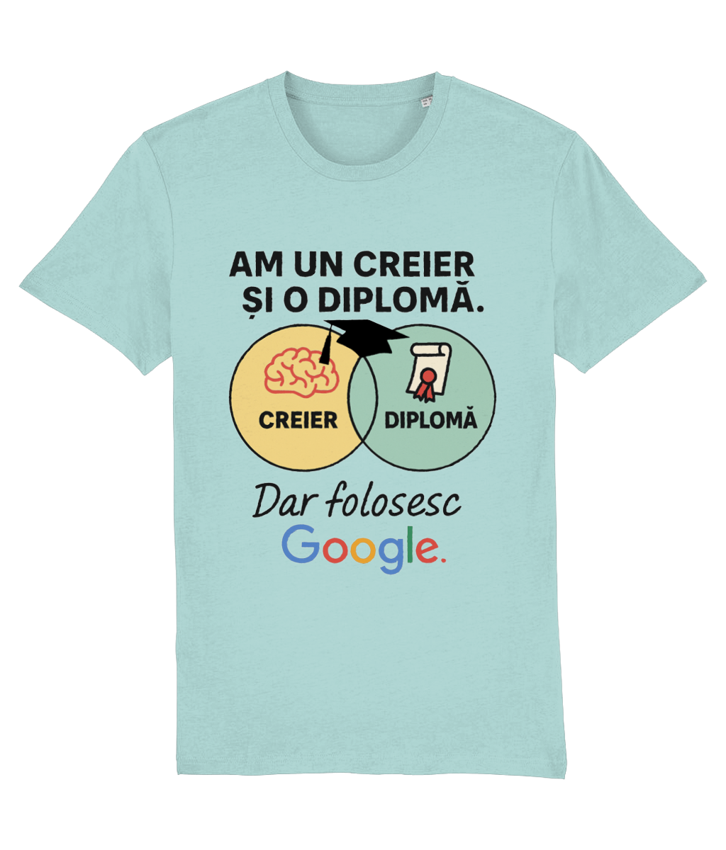 Tricou unisex „Creier și diplomă” - imagine 7