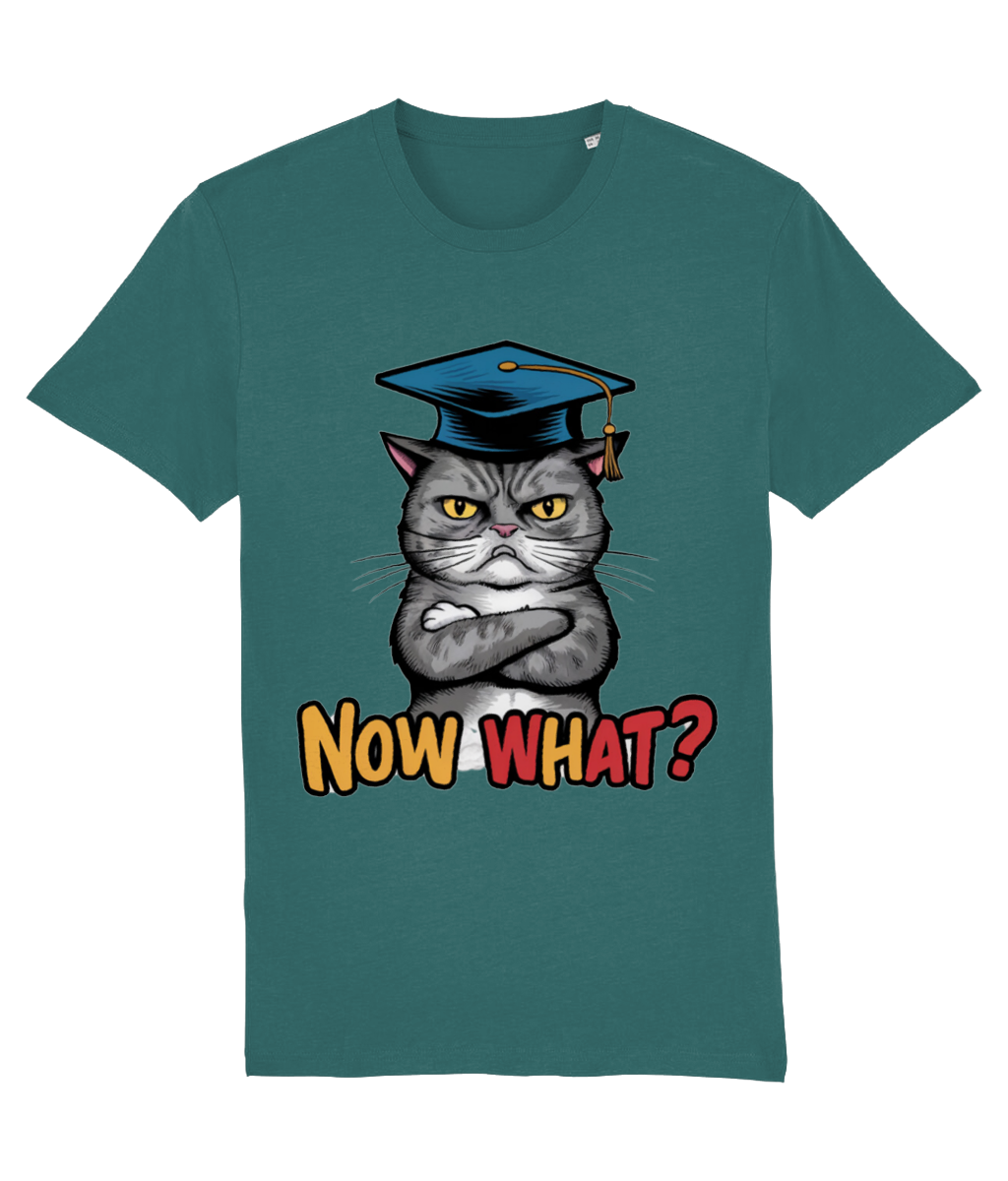 Tricou pentru absolvenți nedumeriți „Now what?” - imagine 9